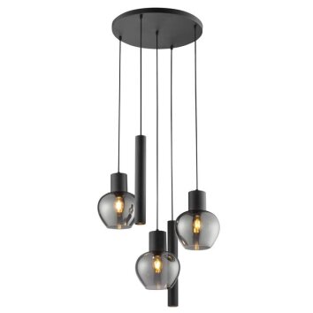 Brilliant Lampada a sospensione a cluster Ligari moderna con 3 sfere in vetro grigio fumo