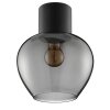 Brilliant Plafoniera moderna Ligari con paralume in vetro grigio fumo a forma di goccia