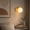 Brilliant Leuchten Faretto da parete country Cony, sfera bianca per la lettura a letto
