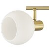 Brilliant Plafoniera Cony con 2 globi in vetro bianco e punti luce orientabili
