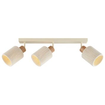 Brilliant Faretto da soffitto Arlo con paralumi cilindrici beige e teste orientabili