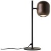 Brilliant lampada da tavolo Jane, testa marrone arrotondata orientabile per la lettura