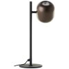 Brilliant lampada da tavolo Jane, testa marrone arrotondata orientabile per la lettura