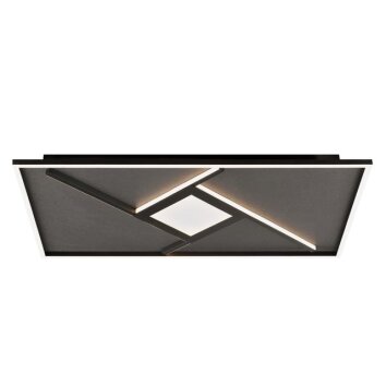 Brilliant plafoniera LED Hardy, memoria, motivo X, schermo nero, 2700 Kelvin bianco caldo