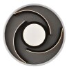 Brilliant Plafoniera LED Hardy con linee curve, schermo nero, 2700 Kelvin bianco caldo