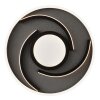 Brilliant Plafoniera LED Hardy con linee curve, schermo nero, 2700 Kelvin bianco caldo