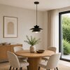 Brilliant lampada a sospensione Appia moderna con doppio paralume conico nero
