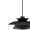 Brilliant lampada a sospensione Appia moderna con doppio paralume conico nero