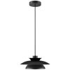 Brilliant lampada a sospensione Appia moderna con doppio paralume conico nero