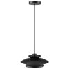 Brilliant lampada a sospensione Appia moderna con doppio paralume conico nero