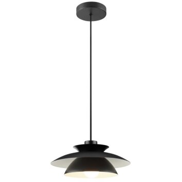 Brilliant lampada a sospensione Appia moderna con doppio paralume conico nero