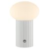 Brilliant Lampada da tavolo Venti con base cilindrica rigata, LED 3000 Kelvin bianco caldo