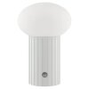 Brilliant Lampada da tavolo Venti con base cilindrica rigata, LED 3000 Kelvin bianco caldo