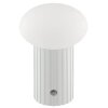 Brilliant Lampada da tavolo Venti con base cilindrica rigata, LED 3000 Kelvin bianco caldo