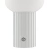 Brilliant Lampada da tavolo Venti con base cilindrica rigata, LED 3000 Kelvin bianco caldo