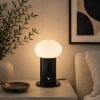 Brilliant Lampada da tavolo LED 3000 Kelvin luce calda Venti, base rigata, paralume bianco