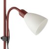 Brilliant lampada da terra Spari rossa, doppia luce per l’angolo lettura