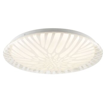 Brilliant plafoniera LED Oscara bianca, temperatura di colore regolabile 2700-4000 Kelvin