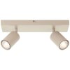 Brilliant Plafoniera Jello, faretti cilindrici orientabili champagne, luce calda 3000 Kelvin