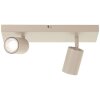 Brilliant Plafoniera Jello, faretti cilindrici orientabili champagne, luce calda 3000 Kelvin