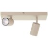 Brilliant Plafoniera Jello, faretti cilindrici orientabili champagne, luce calda 3000 Kelvin
