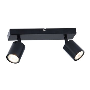 Brilliant Leuchten Faretto doppio da soffitto Ecco, 2 teste cilindriche orientabili