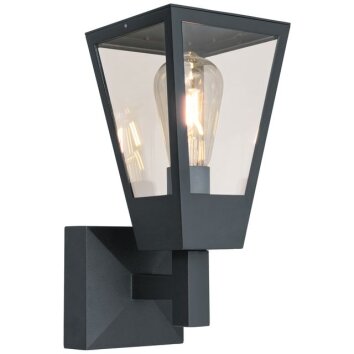 Brilliant Leuchten applique da esterno Westcliff antracite, a lanterna trapezoidale