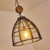 Haervej Lampadario a sospensione Legno chiaro, Nero, 1-Luce