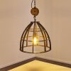 Haervej Lampadario a sospensione Legno chiaro, Nero, 1-Luce