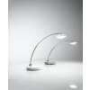 Fabas Luce Hale Lampada da Tavolo LED Cromo, Bianco, 1-Luce