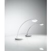 Fabas Luce Hale Lampada da Tavolo LED Cromo, Bianco, 1-Luce