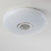 HEMLO Plafoniera LED Bianco, 1-Luce, Telecomando, Cambia colore