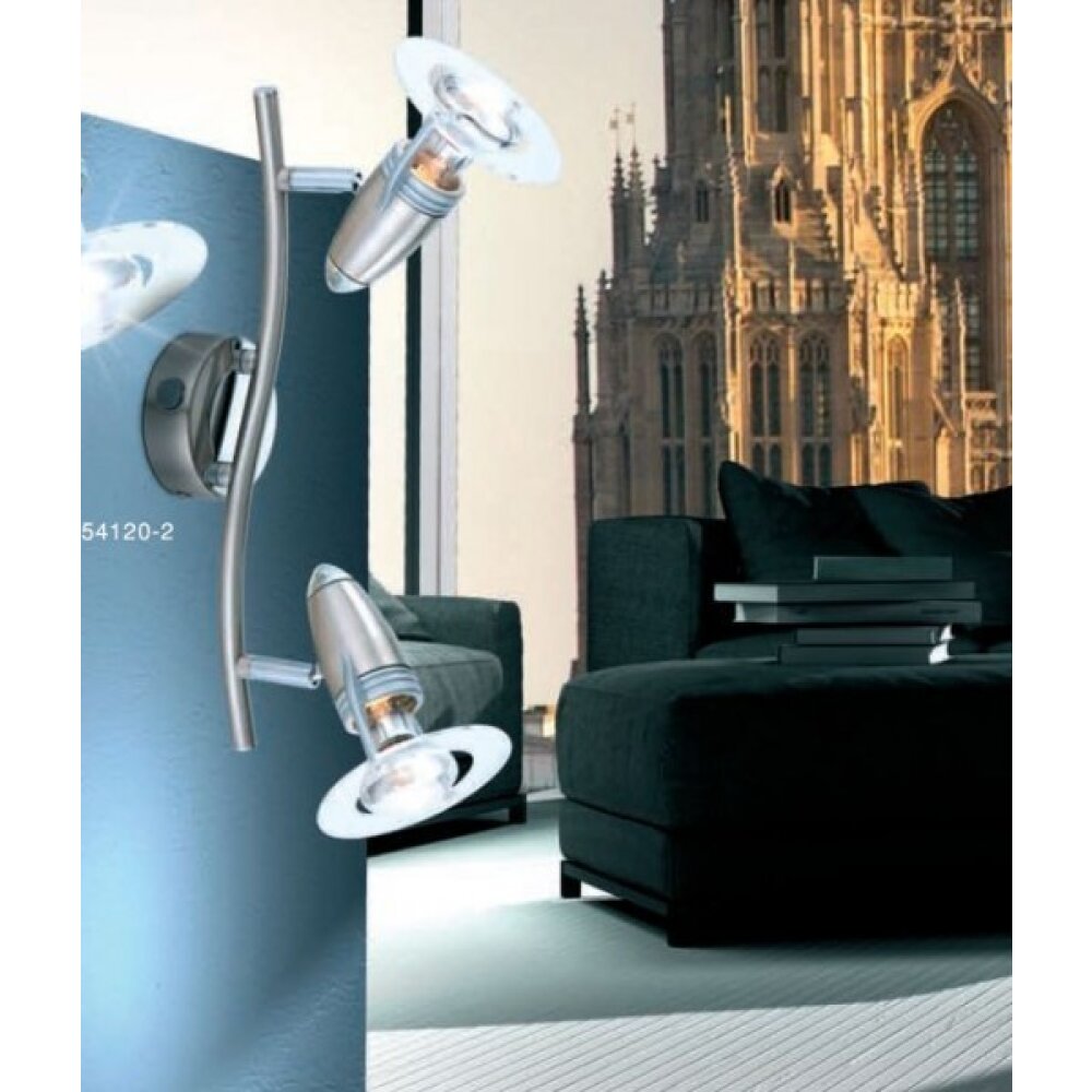 Globo FRANCES I Faretto Cromo, Acciaio inox, Nichel opaco, 2-Luci main product photo
