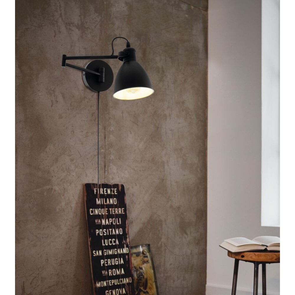 Eglo SAN PERI Applique Nero, 1-Luce