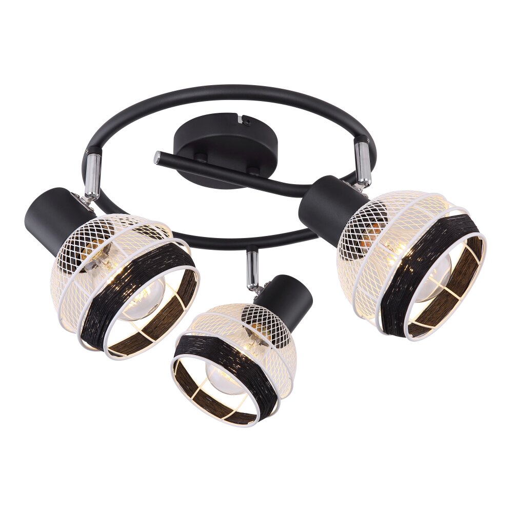 Globo GRIDDY faretto Nero, 3-Luci main product photo