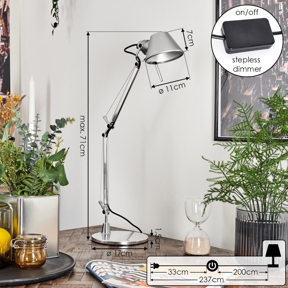 Artemide TOLOMEO MICRO Lampada da Tavolo LED Alluminio, 1-Luce