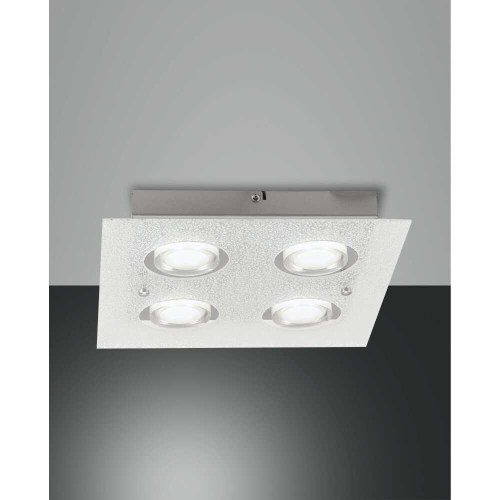 Fabas Luce Bali Plafoniera LED Argento, 4-Luci main product photo
