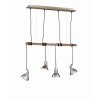 Trio-Leuchten Timber Lampada a Sospensione Legno scuro, 4-Luci