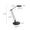 Steinhauer Zodiac Lampada da Tavolo LED Nero, 3-Luci