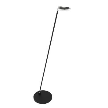 Steinhauer Turound Lampada da terra LED Acciaio inox, Nero, 1-Luce