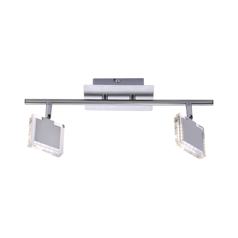 Leuchten Direkt Tony Plafoniera LED Cromo, Nichel opaco, 2-Luci main product photo