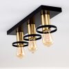 Alvesta Plafoniera Oro, Ottone, Nero, 3-Luci