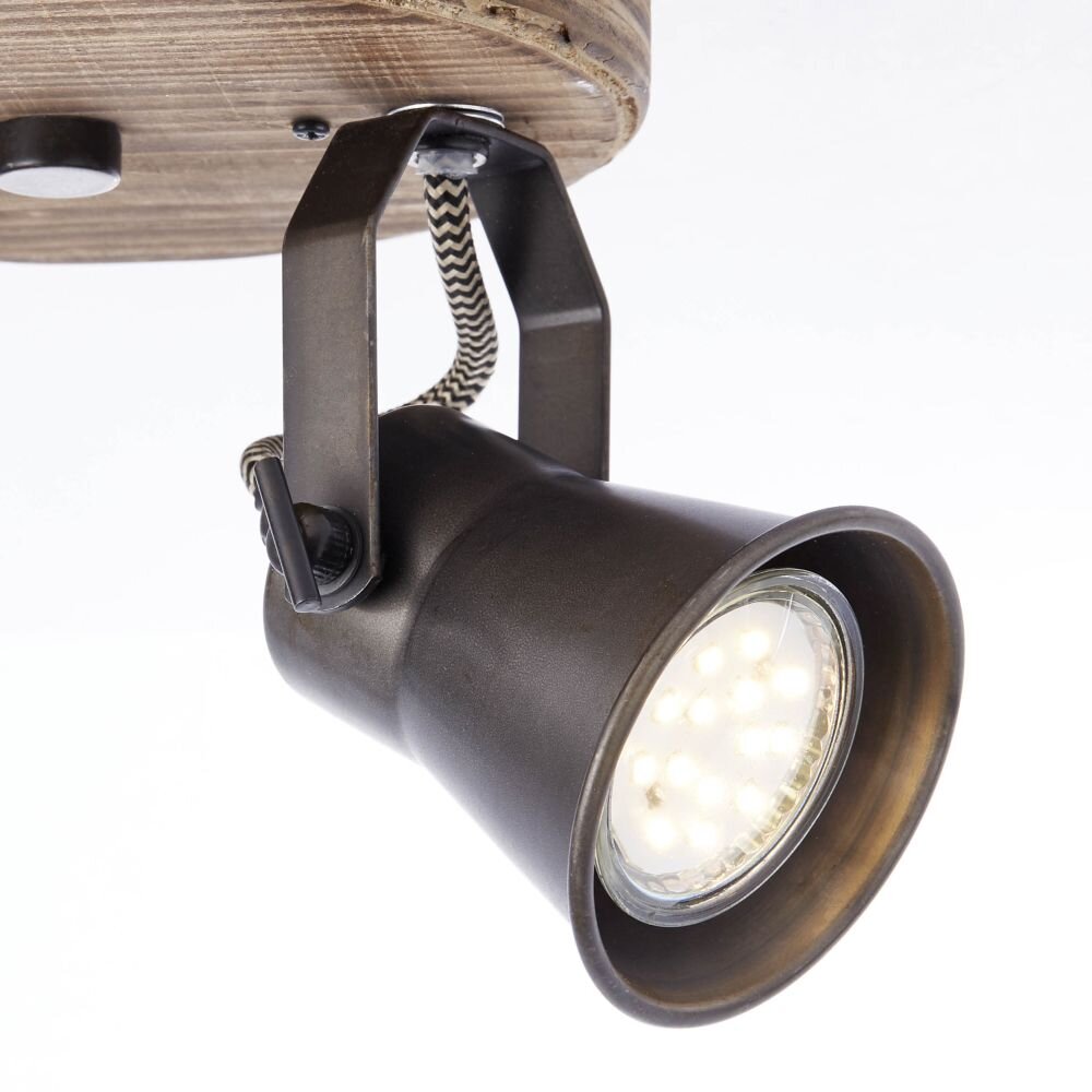 Faretto Brilliant Seed Legno scuro, Nero, 2-Luci
