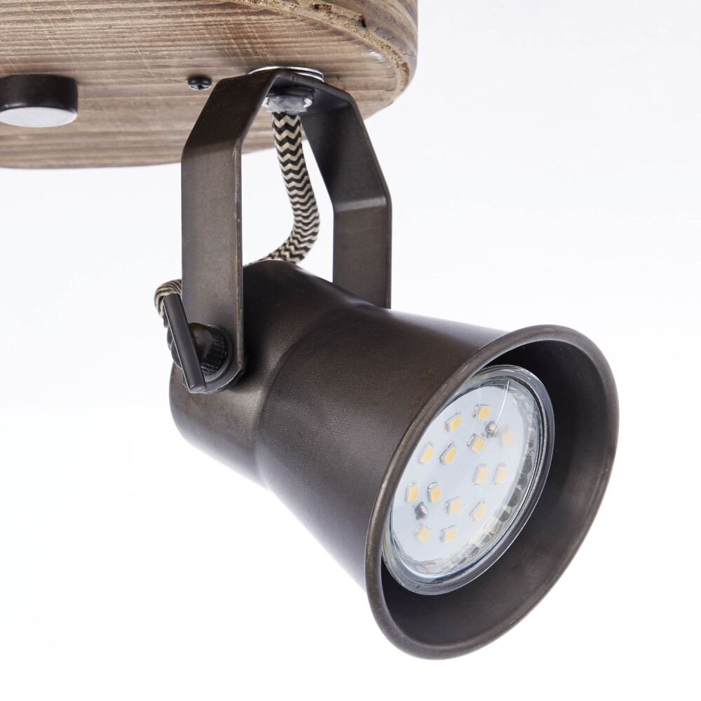 Faretto Brilliant Seed Legno scuro, Nero, 2-Luci