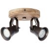 Faretto Brilliant Seed Legno scuro, Nero, 2-Luci