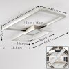 Narpes Plafoniera LED Nichel opaco, 1-Luce