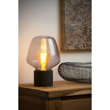 Lucide BECKY Lampada da Tavolo Grigio, 1-Luce