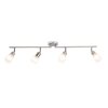 Brilliant Bethany Barra con faretti da soffitto LED Cromo, 4-Luci