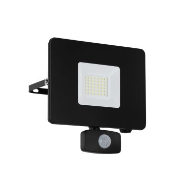 Eglo FAEDO Applique da esterno LED Nero, 1-Luce, Sensori di movimento