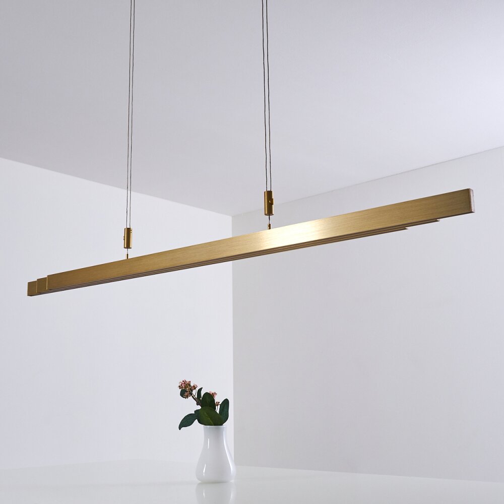 Airolo Lampada a Sospensione LED Ottone, 3-Luci